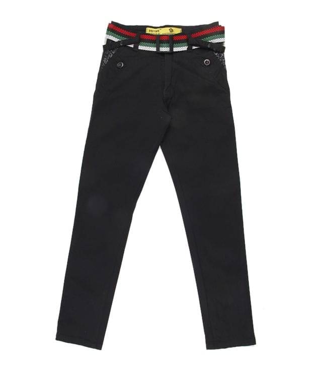     			British Terminal Pack of 1 Boys Cotton Pants ( Black )