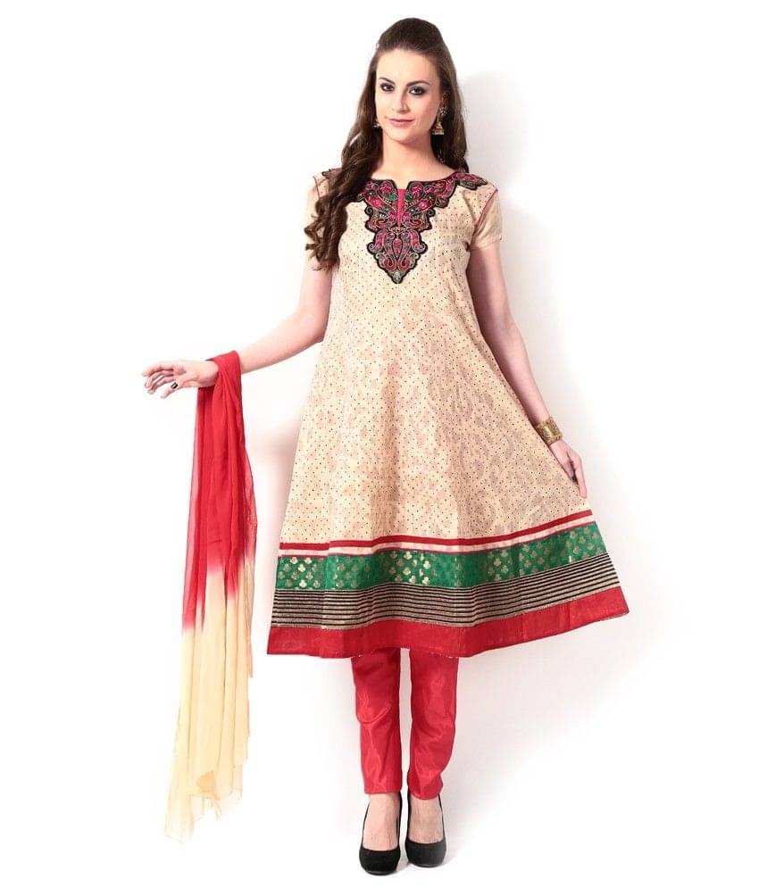     			British Terminal Women Crepe Kurti With Pants ( Red )