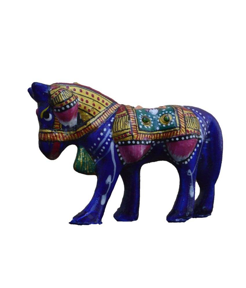 eCraftIndia Meenakari Metallic Colorful Horse     			eCraftIndia Meenakari Metallic Colorful Horse