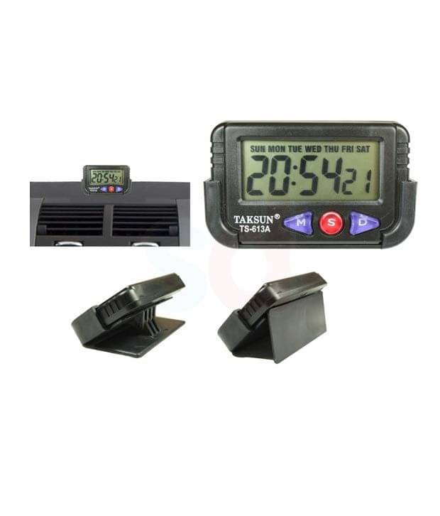Digital Car Dashboard Alarm Clock and Stopwatch With Flexible Stand Digital Car Dashboard Alarm Clock and Stopwatch With Flexible Stand