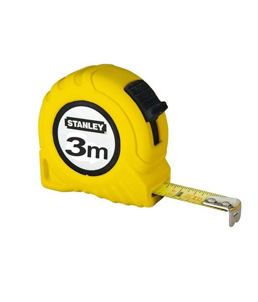     			Stanley Yellow 3m Power Return Inch Tape