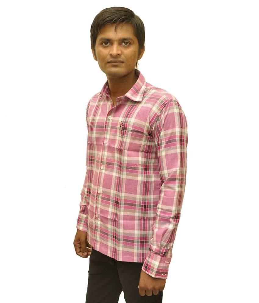     			British Terminal Pink Checkered Shirt