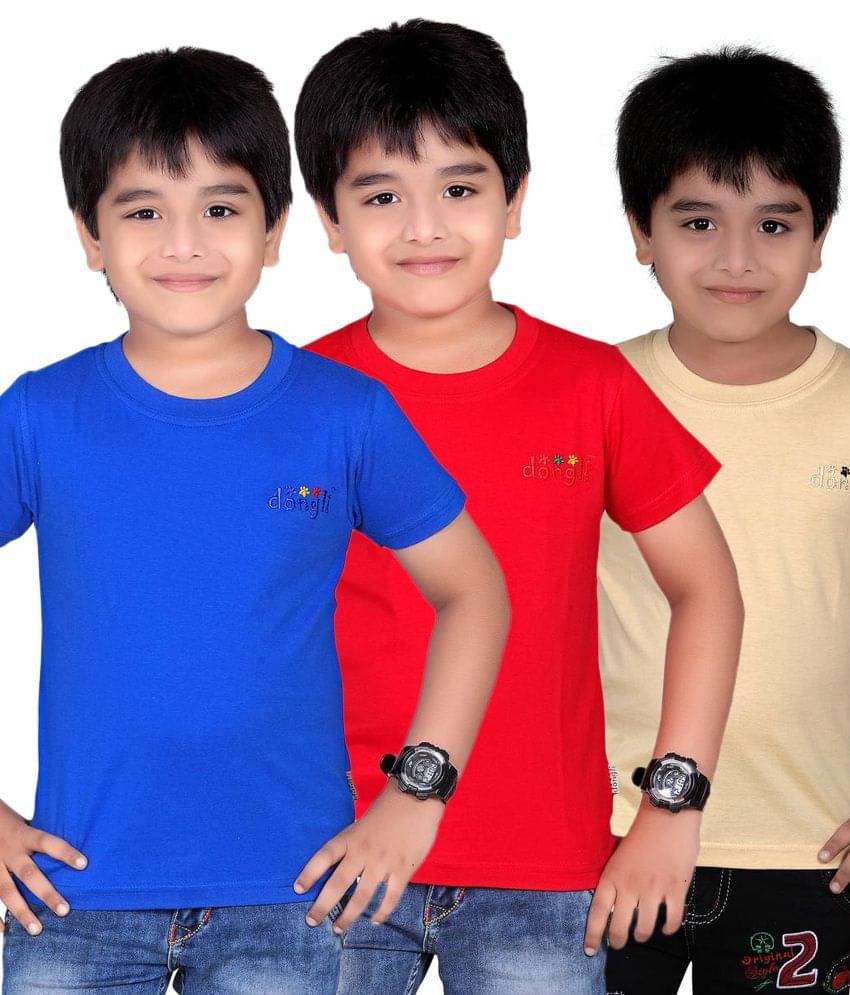     			Dongli Pack of 2 Baby Boys Cotton T-Shirt ( Blue )