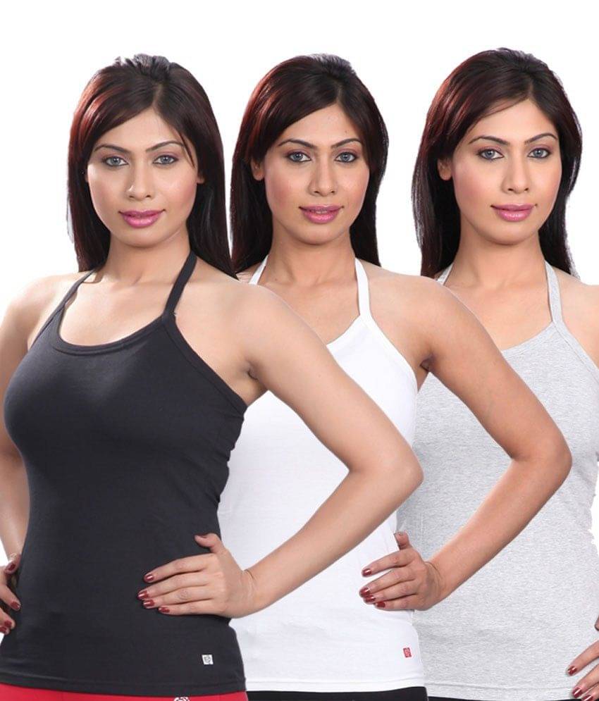     			Selfcare Multi Color  Camisoles Pack of 3