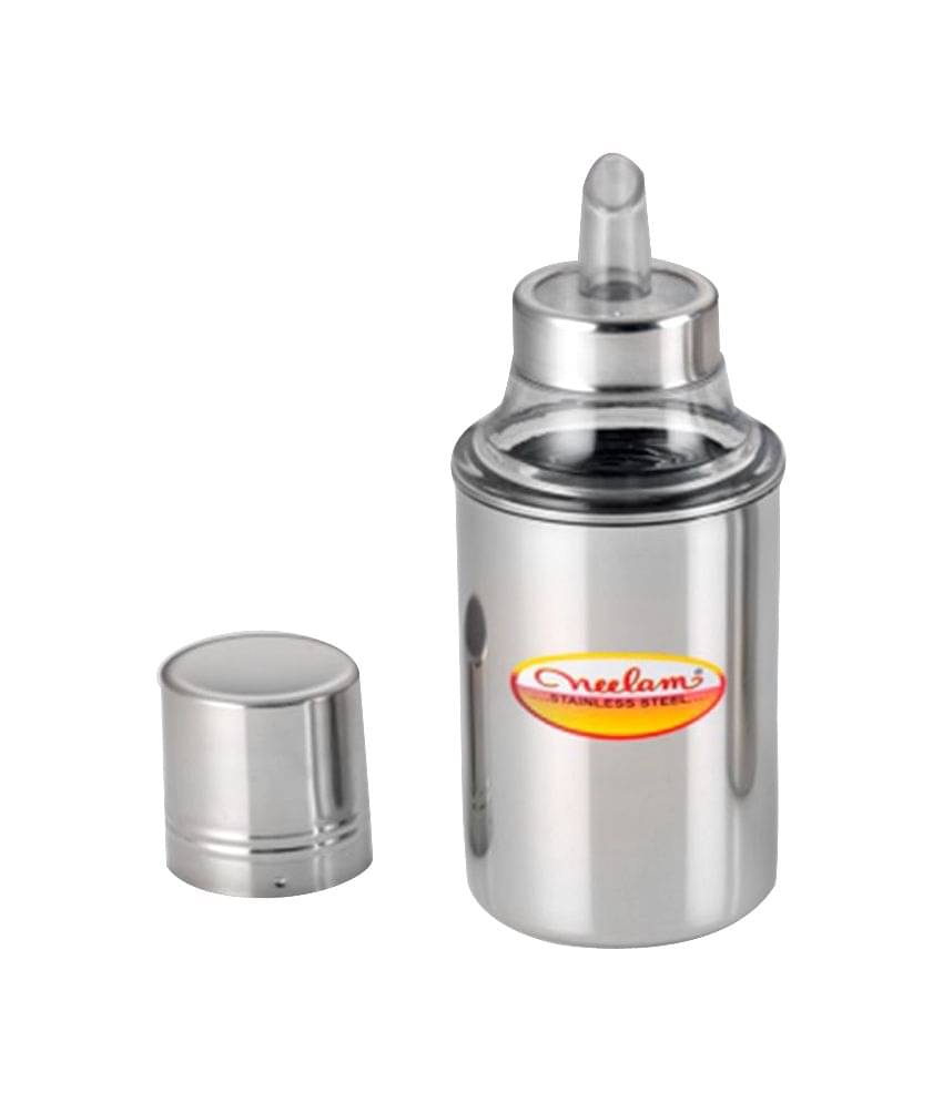     			Neelam Oil bottle Stainless Steel Silver Oil Container (Set of 1) 500ml