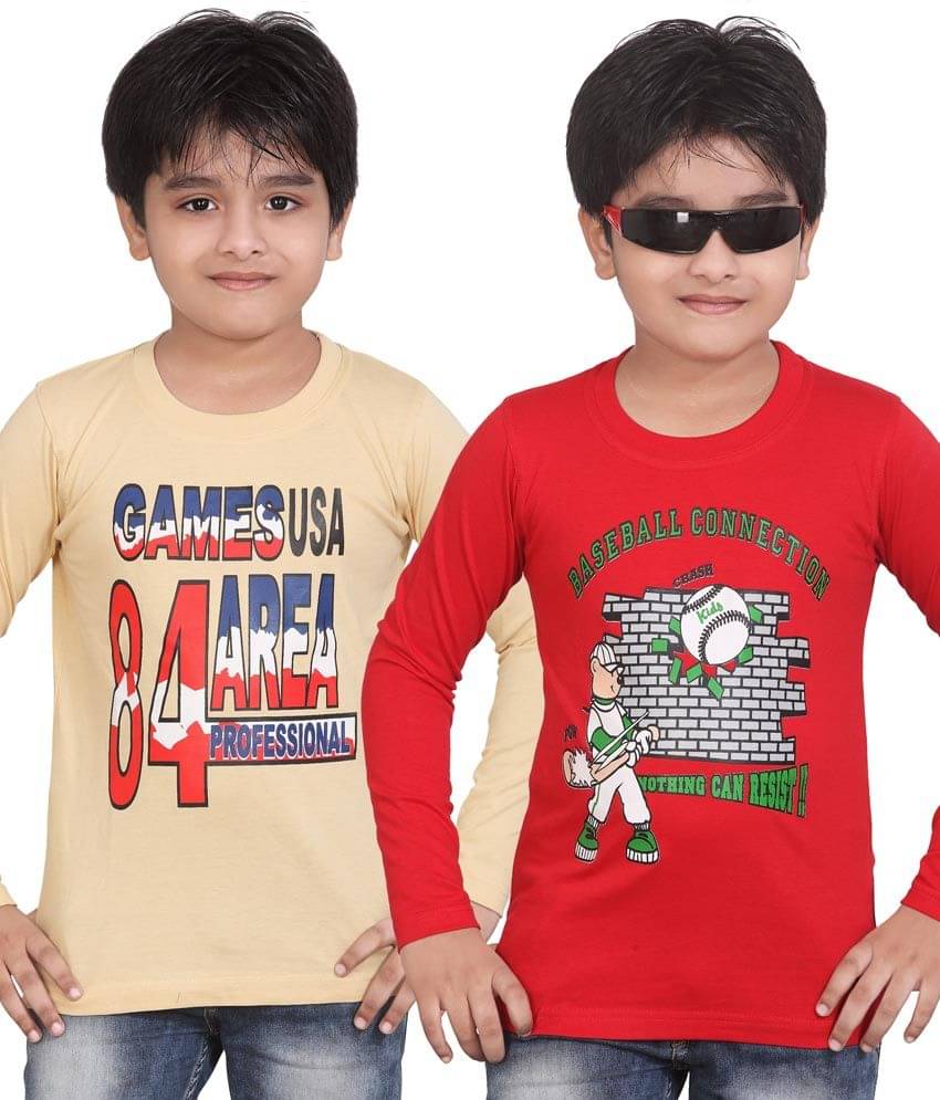     			Dongli Pack of 1 Boys Cotton T-Shirt ( Multi Color )