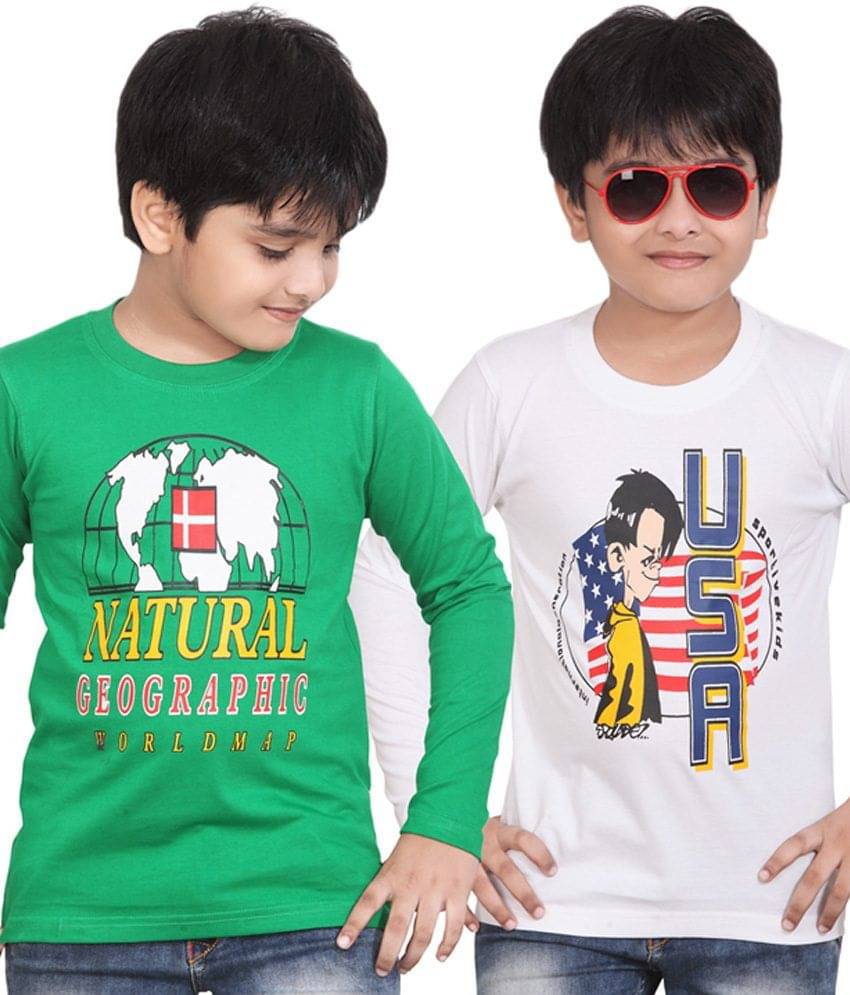     			Dongli Pack of 1 Boys Cotton T-Shirt ( Green )