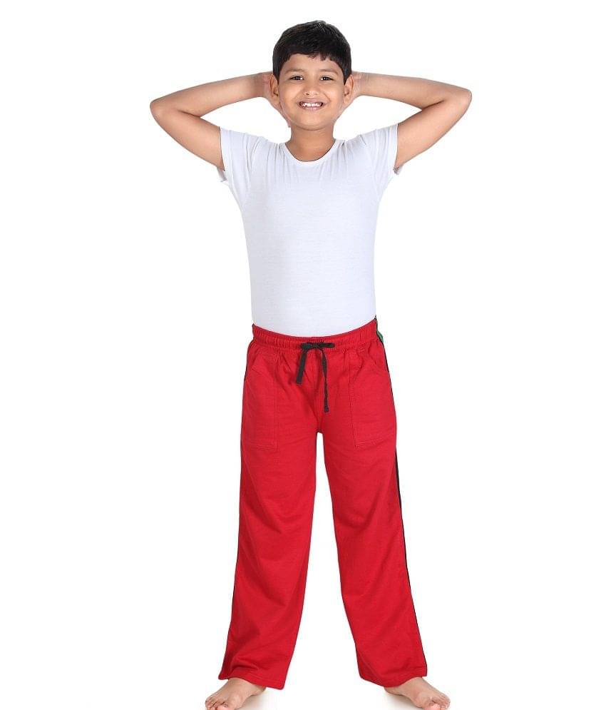     			Dongli Pack of 1 Boys Cotton Trackpant ( Red )