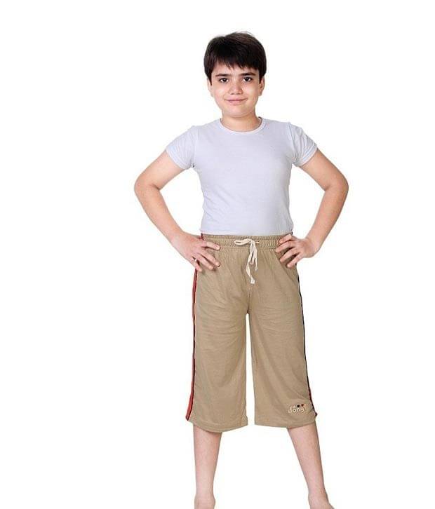     			Dongli Pack of 1 Cotton Three-Fourth For Boys ( Beige )