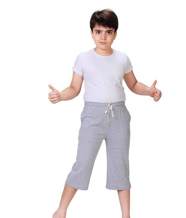     			Dongli Pack of 1 Cotton Three-Fourth For Boys ( White )