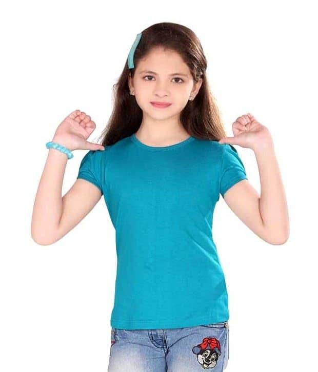 Sini Mini Girls 100% Cotton Tops ( Blue )
