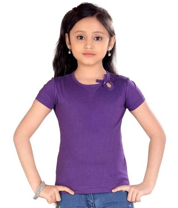     			Sini Mini Girls 100% Cotton Tops ( Blue )