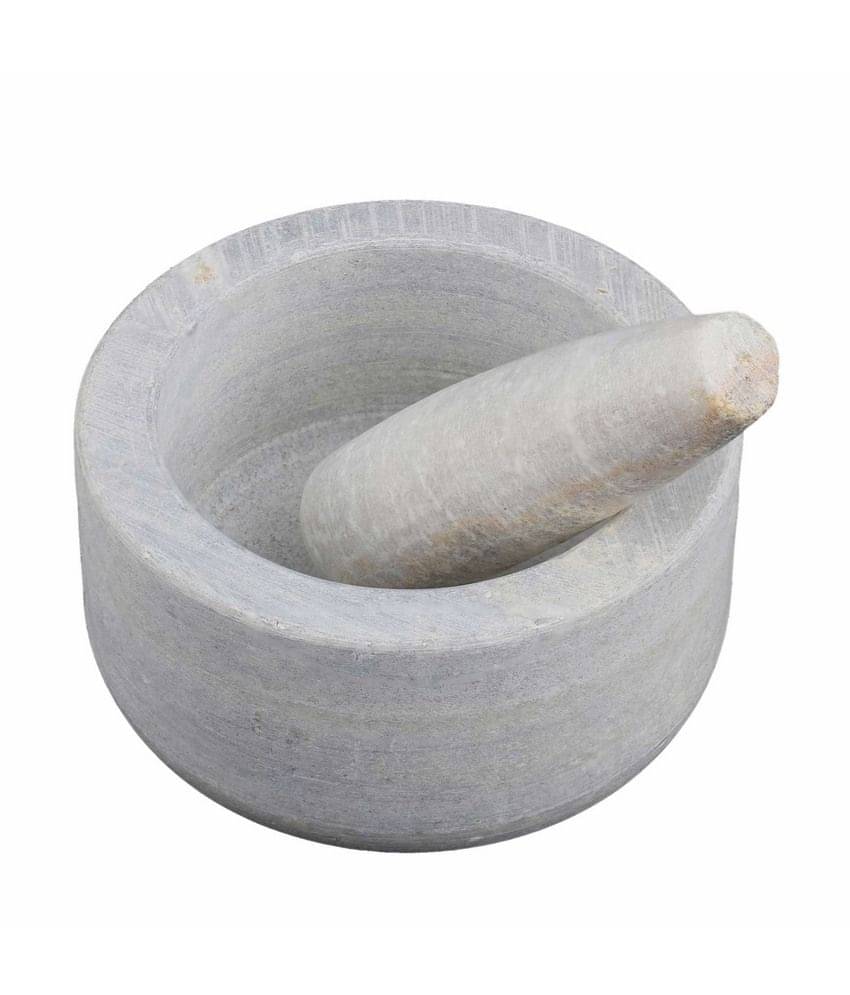    			Shalin India Stone Mortar And Pestle Set Indian  Spice Mixer For Kitchen