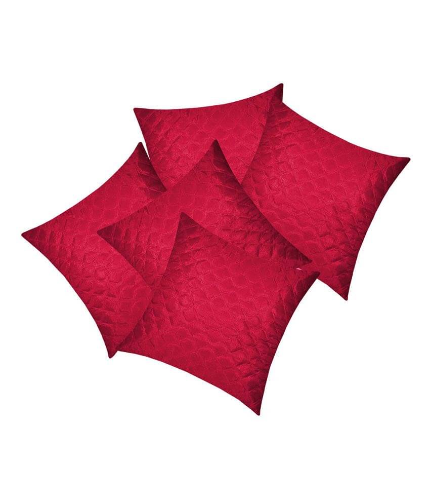    			Almighty Square Quilting Cushion Cover Maroon 40 X 40 Cms (5 Pcs Set)