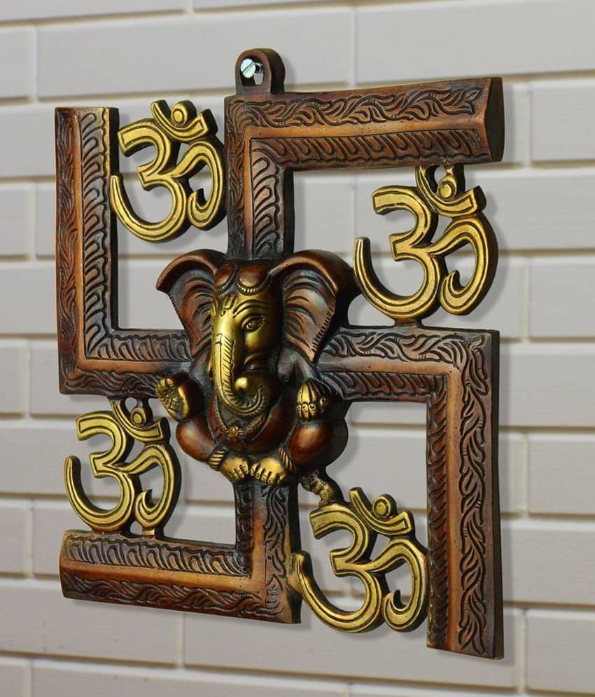 Statue Studio Brass Lord Ganesha Choras Wall Hanging Statue Studio Brass Lord Ganesha Choras Wall Hanging