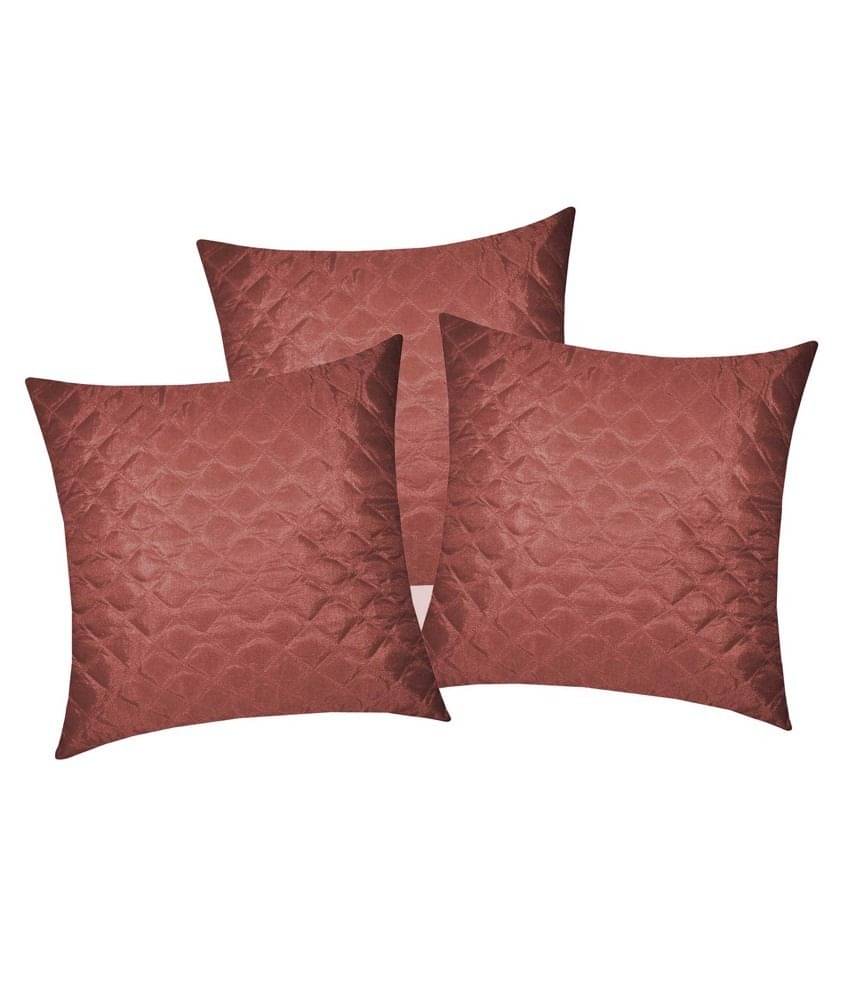     			Almighty Square Quilting Brown Cushion Cover 3 Piece Set (40 X 40 Cm)