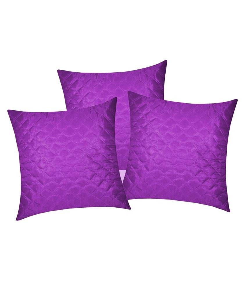     			Almighty Square Quilting Purple Cushion Cover 3 Piece Set (40 X 40 Cm)
