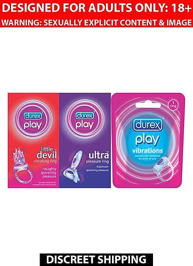 Durex Play - Ultra Pleasure Ring + Little Devil Vibrating Ring + Play Vibrations (Combo of 2) Durex Play - Ultra Pleasure Ring + Little Devil Vibrating Ring + Play Vibrations (Combo of 2)