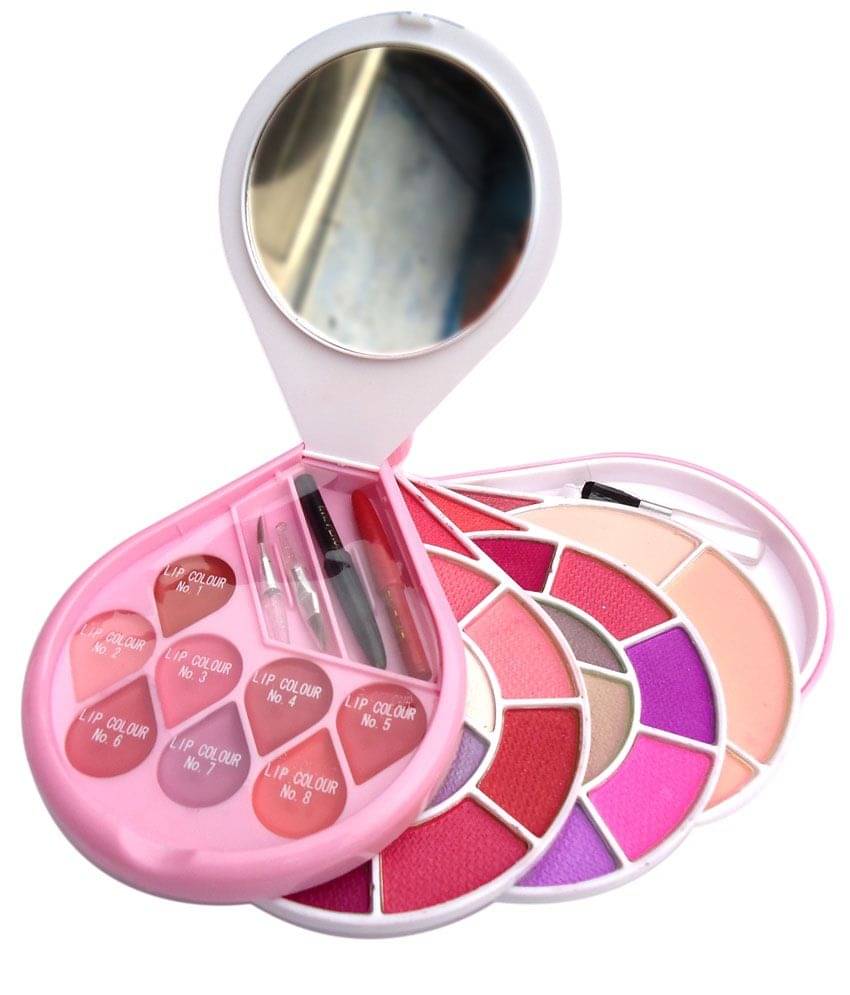    			ADS New Makeup Kit For Women | 26 Eye Shadow, 4 Compact, 2 Blusher, 8 Lip Color,1 Mirror,1 Puff