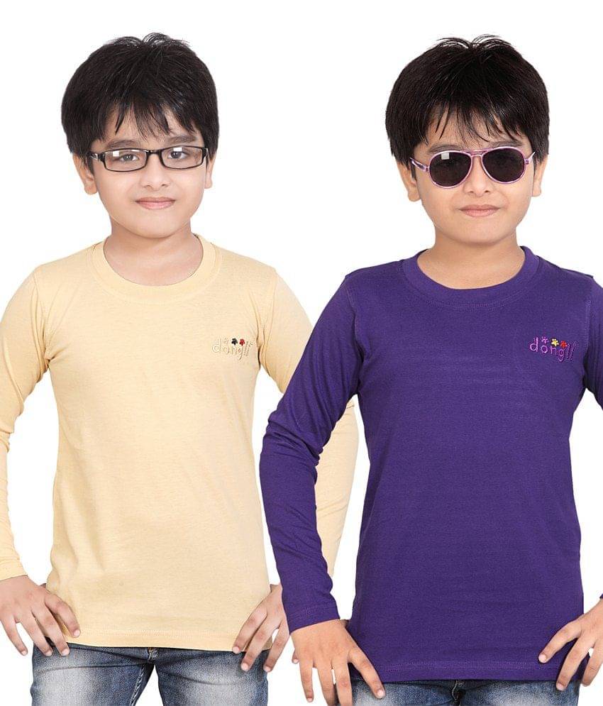     			Dongli Pack of 1 Boys Cotton T-Shirt ( Beige )