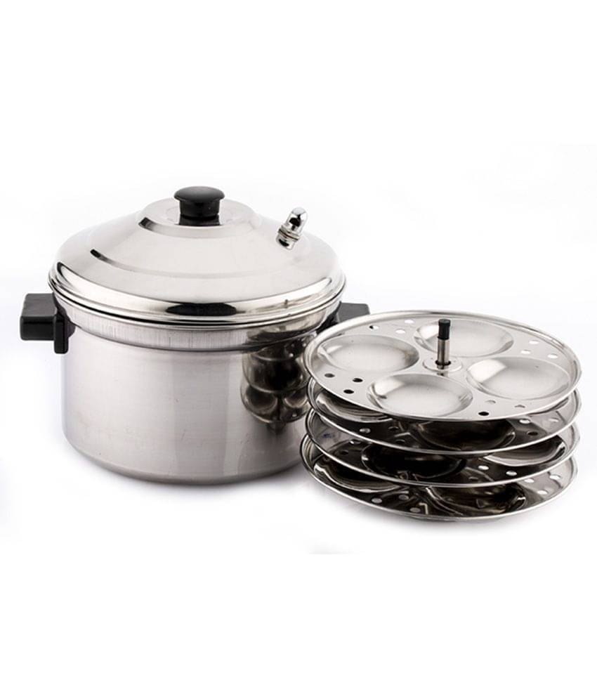     			Mahavir Silver Stainless Steel 16 Pcs Idly Maker