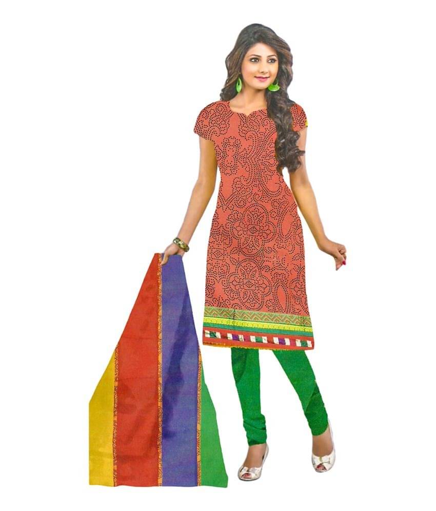     			Jevi Prints Maroon Cotton Unstitched Dress Material