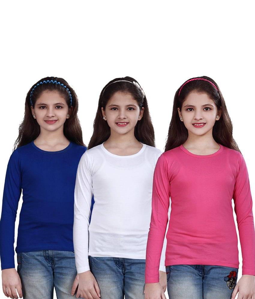     			Sini Mini Pack of 3 Girls 100% Cotton Combos ( Blue )
