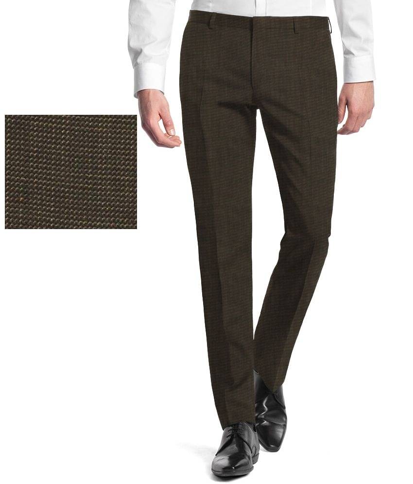 Gwalior Suitings Brown Poly Blend Unstitched Pant Pc Gwalior Suitings Brown Poly Blend Unstitched Pant Pc