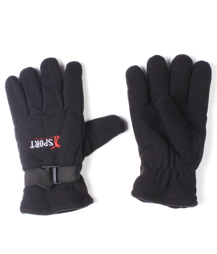 YOYO Black Microfleece Winter GlovesMen - Jewellery Sets | Buy online on ZillyBuy