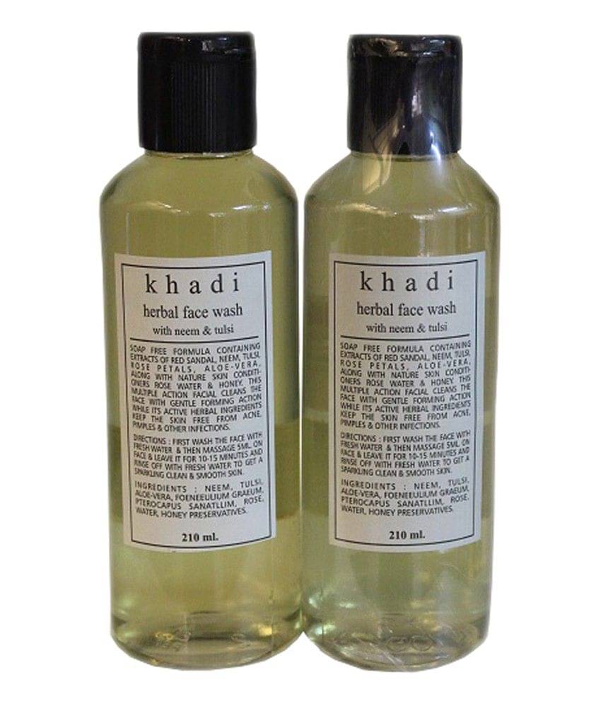 Khadi Neem and Tulsi Face Wash (Pack Of 2)- 210 Ml Khadi Neem and Tulsi Face Wash (Pack Of 2)- 210 Ml