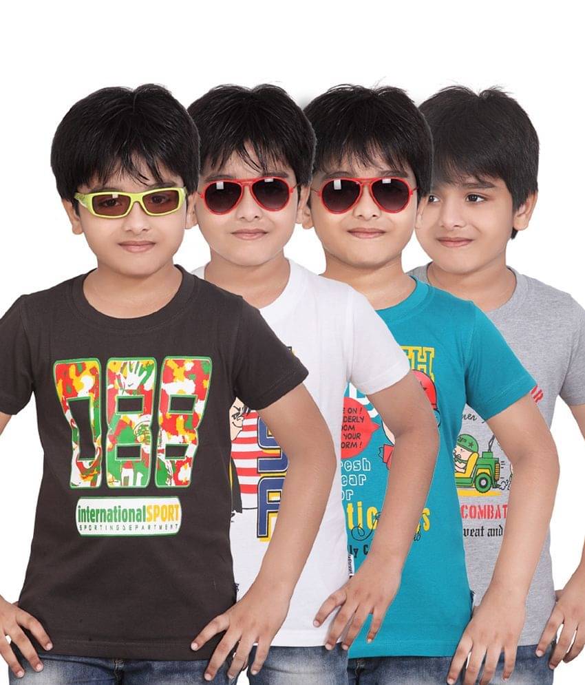     			Dongli Pack of 1 Boys Cotton T-Shirt ( Multi Color )