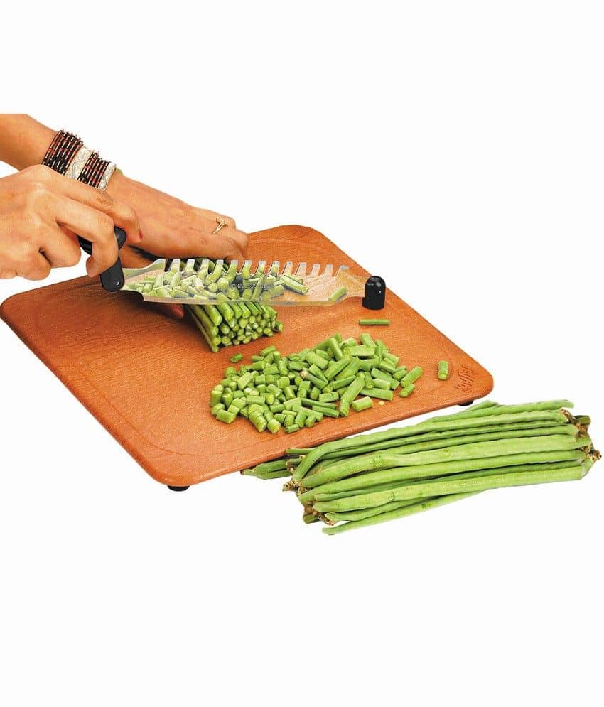 Tagliaverdure Anjali Fantastique Flexie In Acciaio Inox - Tagliere Flessibile Con Lama A Doppio Filo Per Frutta E Verdura, 22,5 Cm