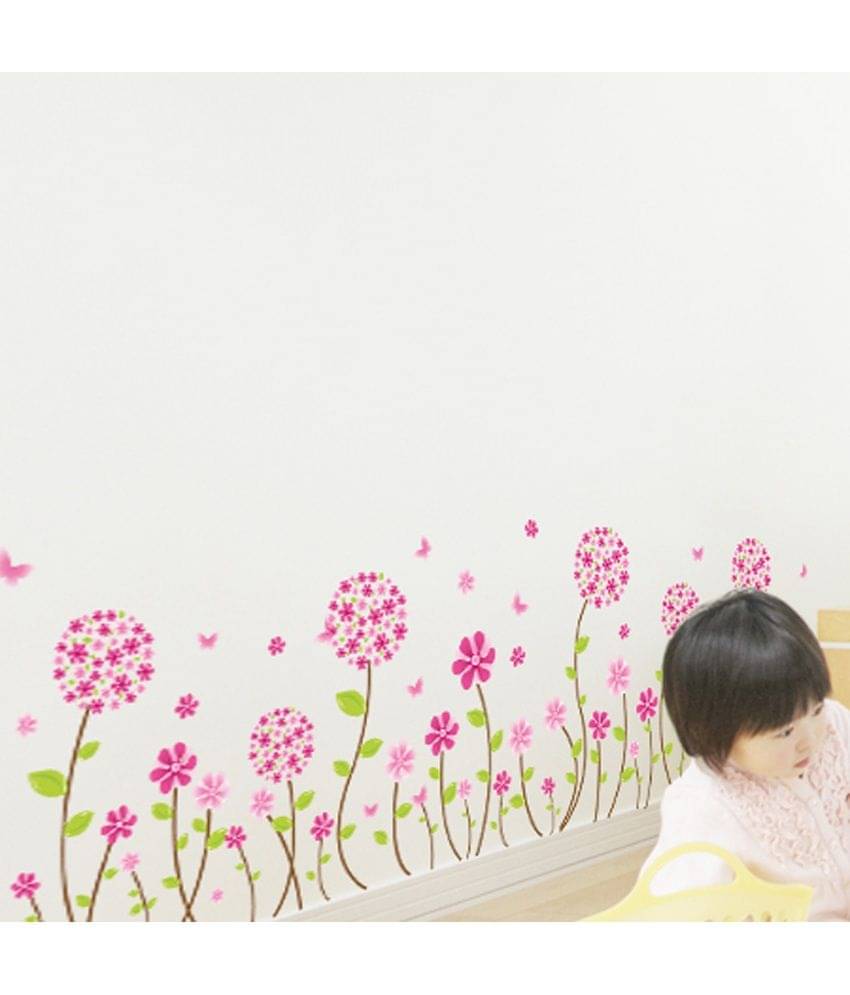 Asmi Collection Pvc Wall Stickers Wall Decals Cute Pink Flower Asmi Collection Pvc Wall Stickers Wall Decals Cute Pink Flower