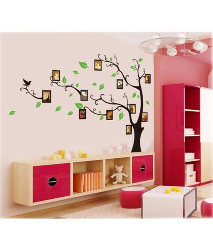     			Asmi Collection Pvc Family Photo Tree Wall Stickers Wall Decals
