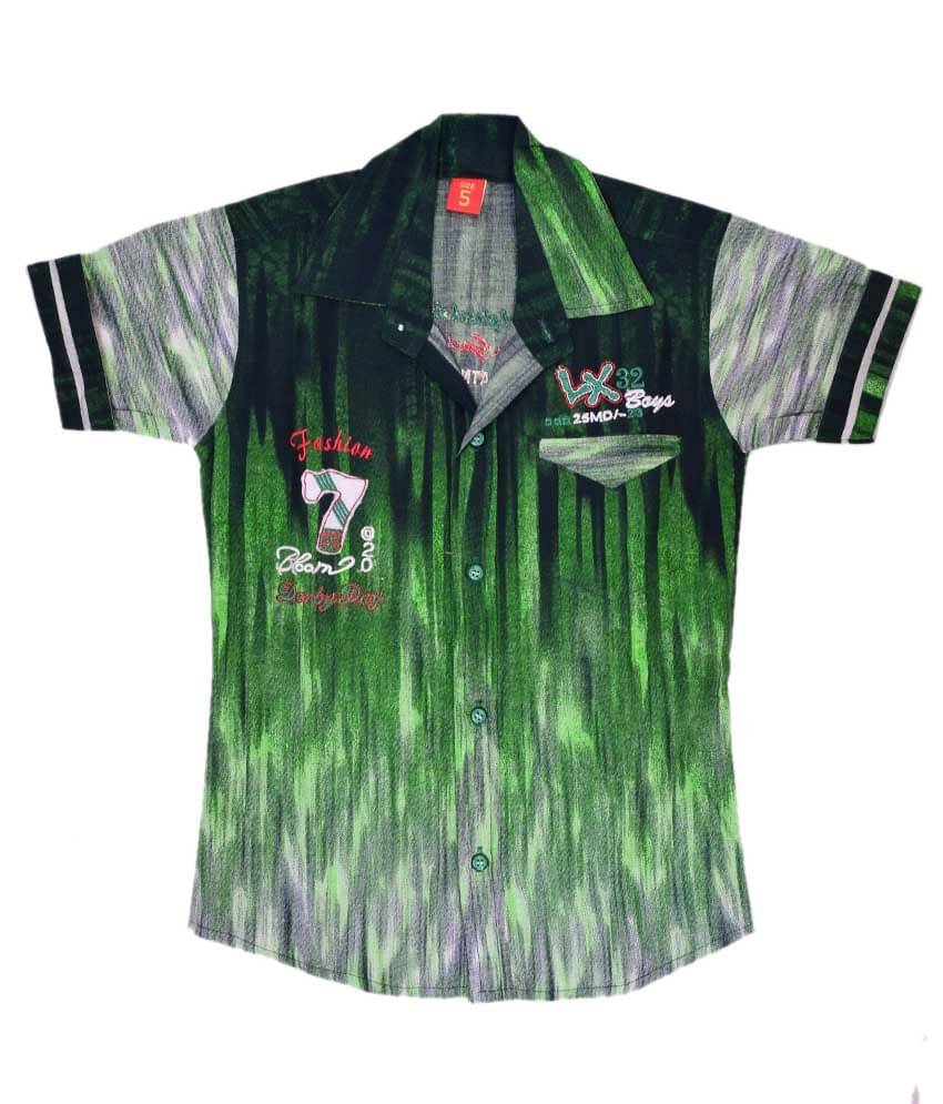 British Terminal Pack of 1 Boys 100% Cotton Half Sleeves Shirt ( Green ) British Terminal Pack of 1 Boys 100% Cotton Half Sleeves Shirt ( Green )