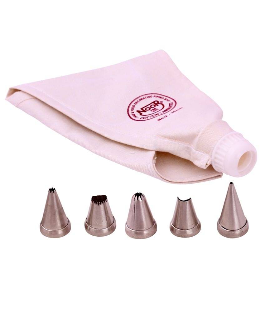 Noor Cake Decoration Icing Bag (35 Cm) With S2 Nozzles - Set Of 6 Pcs Noor Cake Decoration Icing Bag (35 Cm) With S2 Nozzles - Set Of 6 Pcs
