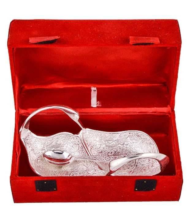     			Urban hemlet Silver Plated Duck Tray With Spoon