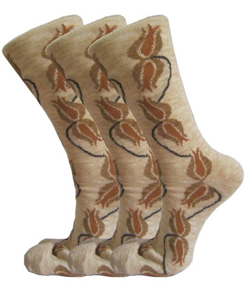RC. ROYAL CLASS - Beige Woollen Women's Thumb Socks ( Pack of 3 ) RC. ROYAL CLASS - Beige Woollen Women's Thumb Socks ( Pack of 3 )