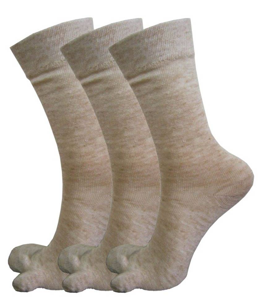 RC. ROYAL CLASS - Beige Woollen Women's Thumb Socks ( Pack of 3 ) RC. ROYAL CLASS - Beige Woollen Women's Thumb Socks ( Pack of 3 )