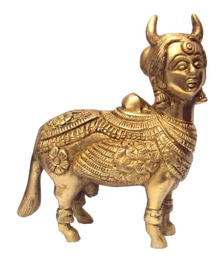 Live Vaastu Brown Kamdhenu Cow Religious Idols     			Live Vaastu Brown Kamdhenu Cow Religious Idols