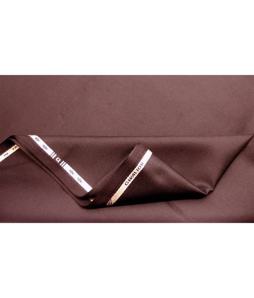     			Gwalior Solid Brown Trouser Fabric