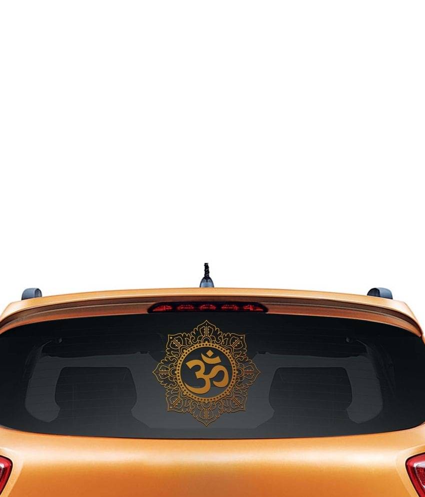 Walldesign Artistic Om Car Sticker - Copper     			Walldesign Artistic Om Car Sticker - Copper
