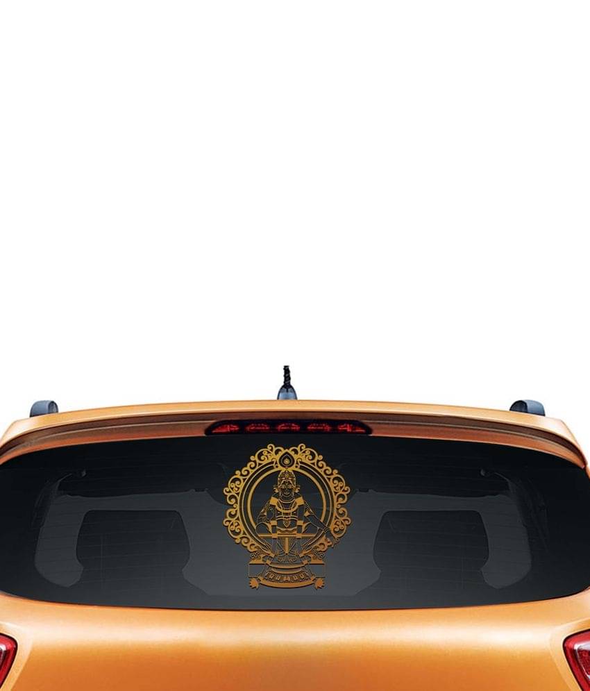 Walldesign Ayyappa Swamy Car Sticker - Copper     			Walldesign Ayyappa Swamy Car Sticker - Copper