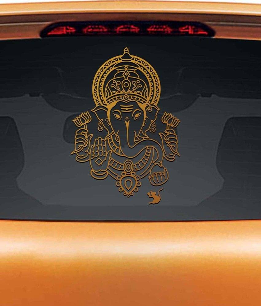     			WallDesign Decals & Stickers In Car Sticker Brown