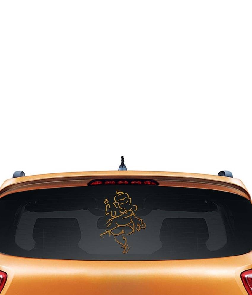 Walldesign Jai Ganesha Car Sticker - Copper     			Walldesign Jai Ganesha Car Sticker - Copper