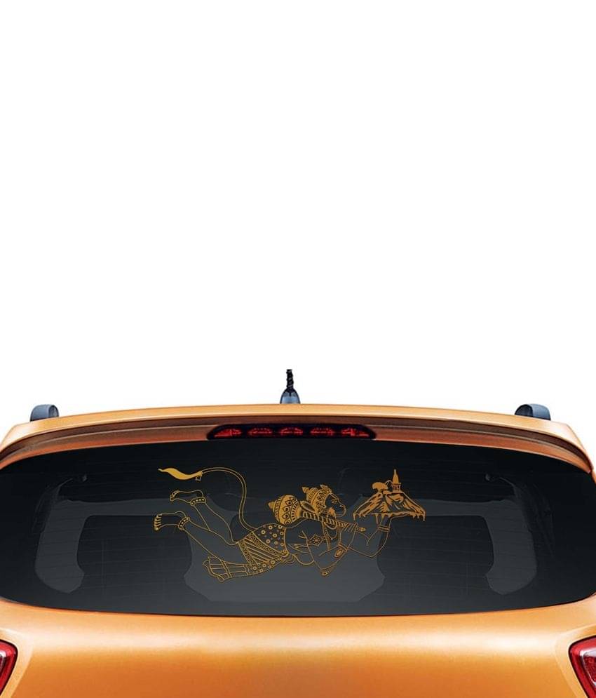 Walldesign Jai Hanuman Car Sticker - Copper     			Walldesign Jai Hanuman Car Sticker - Copper