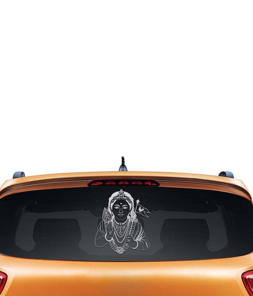 Walldesign Murugan Car Sticker - Silver     			Walldesign Murugan Car Sticker - Silver
