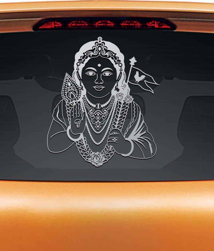 Walldesign Murugan Car Sticker Silver