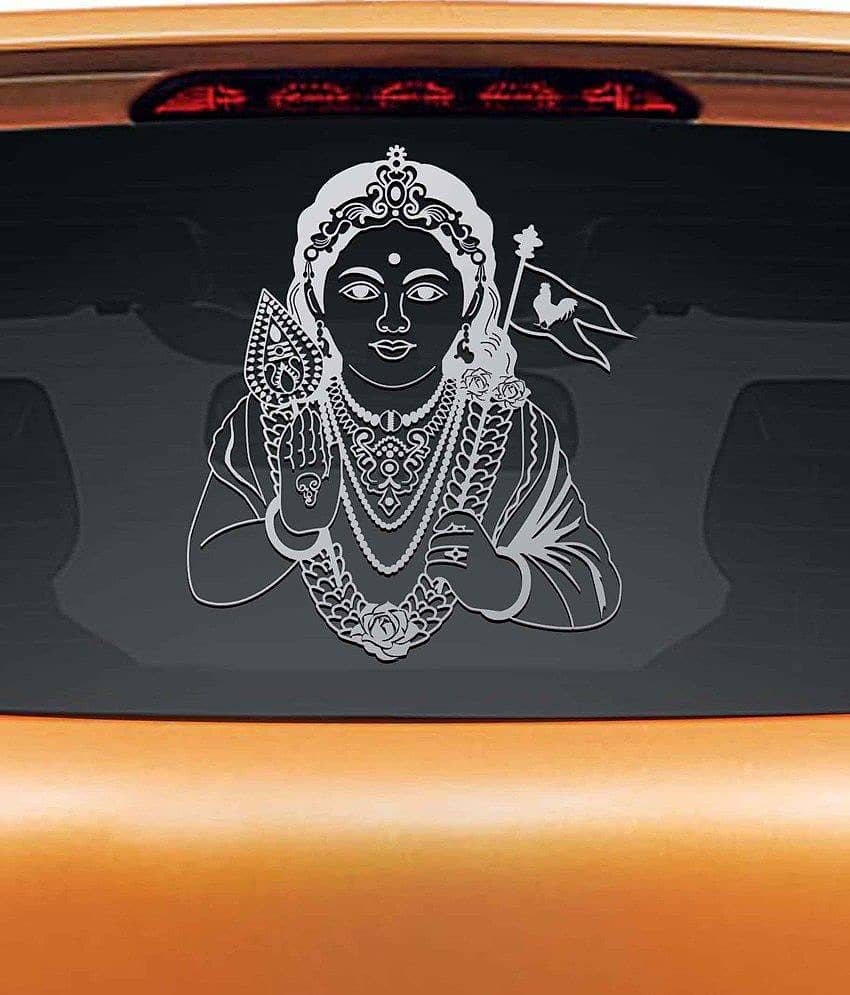 Walldesign Murugan Car Sticker Silver - Main Image