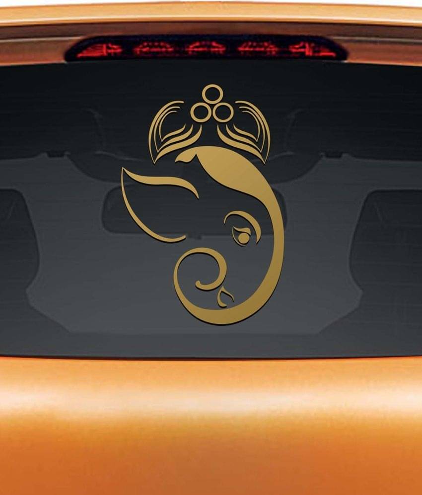     			WallDesign In Car Sticker Golden